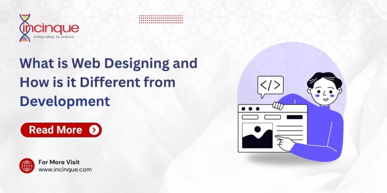 An illustration of a creator presenting a visual frontend layout to highlight the specific role of creative website design.