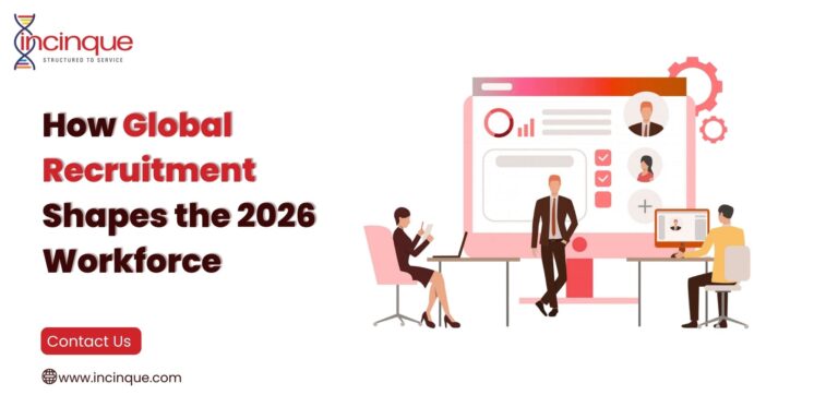 Incinque HR team managing global recruitment and international talent profiles on a digital dashboard.