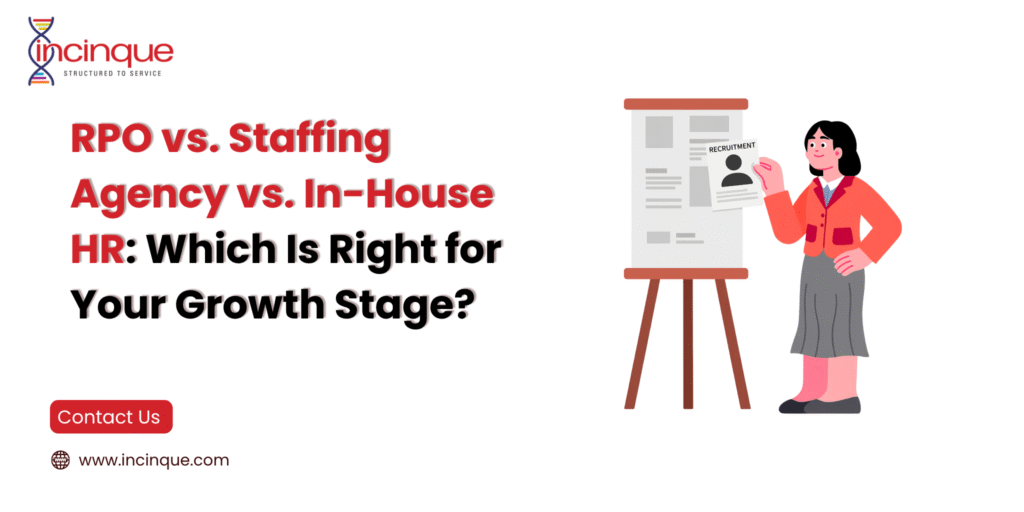 RPO vs staffing agency vs in-house HR